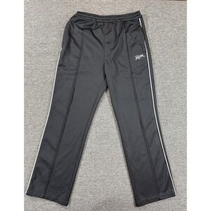 Malbon Pants Mens Small Black Track Golf Side Stripe Elastic Waist Knit